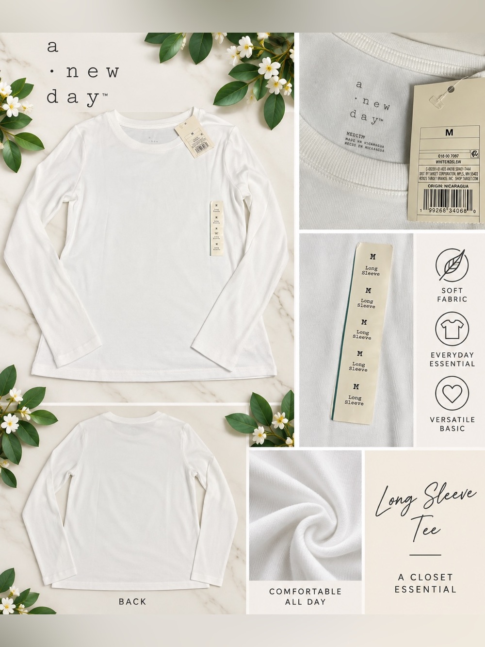 a new day White Long Sleeve Tee for Kids